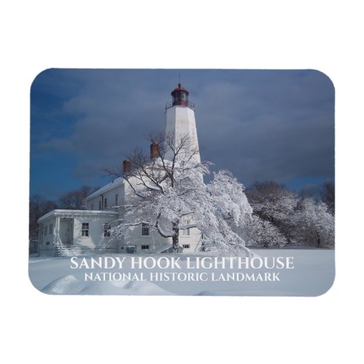 Magnet Flexible Lieu historique national du phare de Sandy Hook (Horizontal)