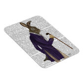 Magnet Flexible Lièvre En Manteau Violet (Côté Droit)