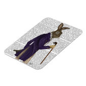 Magnet Flexible Lièvre En Manteau Violet (Côté Gauche)