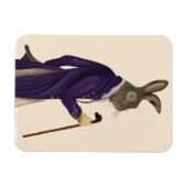 Magnet Flexible Lièvre en Manteau Violet 2 (Horizontal)