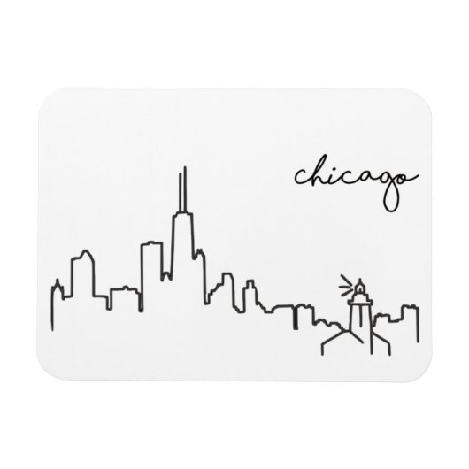 Magnet Flexible Ligne aérienne de Chicago avec aimant de phare (Horizontal)