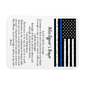 Magnet Flexible Ligne Bleue Mince Drapeau Officier de police Prièr (Horizontal)