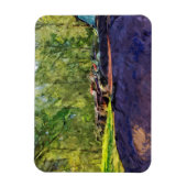 Magnet Flexible Ligne de vieux wagons et camions rouillés Abstrait (Vertical)