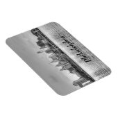 Magnet Flexible Ligne d'horizon Philadelphie en noir et blanc (Côté Droit)
