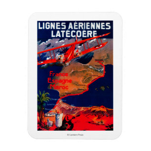 Magnet Flexible Lignes Aeriennes Latecoere Poster vintage
