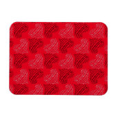 Magnet Flexible Lignes cardiaques alternatives en noir et blanc su (Horizontal)