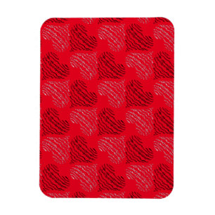 Magnet Flexible Lignes cardiaques alternatives en noir et blanc su