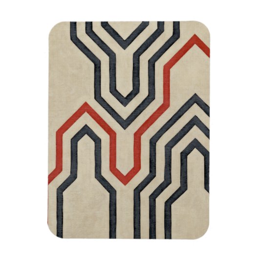 Magnet Flexible Lignes graphiques orange et bleu (Vertical)