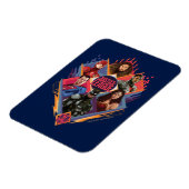 Magnet Flexible Ligue de Justice | Insigne du groupe de hachures d (Côté Gauche)