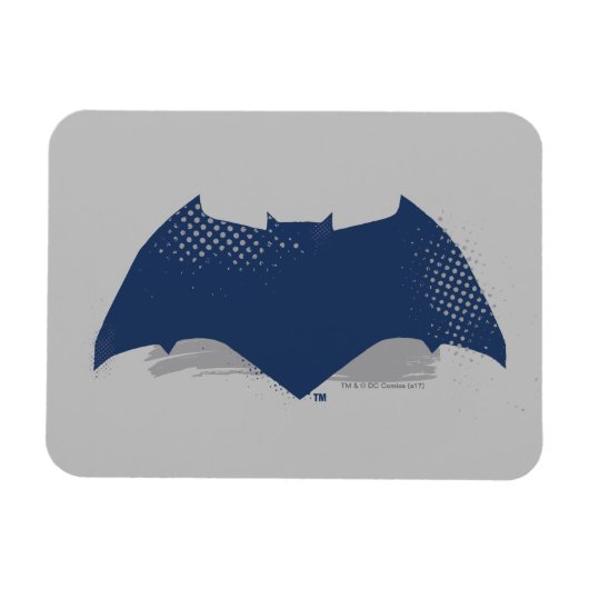 Magnet Flexible Ligue de Justice | Symbole Batman de brosse et dem (Horizontal)