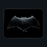 Magnet Flexible Ligue de Justice | Symbole de batman métallique<br><div class="desc">Voici le symbole de batte métallique usé de Batman,  tiré du film de la Ligue de la Justice.</div>