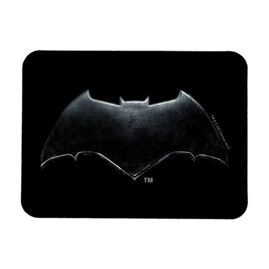 Magnet Flexible Ligue de Justice | Symbole de batman métallique (Horizontal)