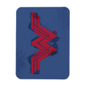 Magnet Flexible Ligue de Justice | Symbole de femme Wonder brossé (Vertical)