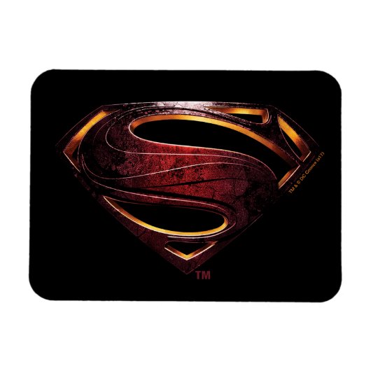 Magnet Flexible Ligue de Justice | Symbole de superman métallique (Horizontal)