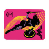 Magnet Flexible Ligue de Justice | Wonder Woman Icon Silhouette (Horizontal)
