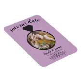 Magnet Flexible Lilac Purple Mariage Bague photo Enregistrer la da (Côté Droit)