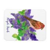 Magnet Flexible Lilacs à Finch violet Aquarelle Fleurs (Horizontal)