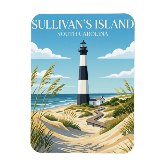 Magnet Flexible L'île de Sullivan Caroline du Sud (Vertical)