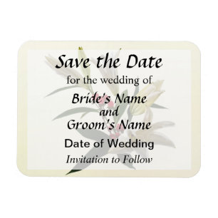 Magnet Flexible Lilies et Baies Enregistrez la Date