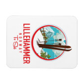 Magnet Flexible Lillehammer Norvège logo Ski (Horizontal)