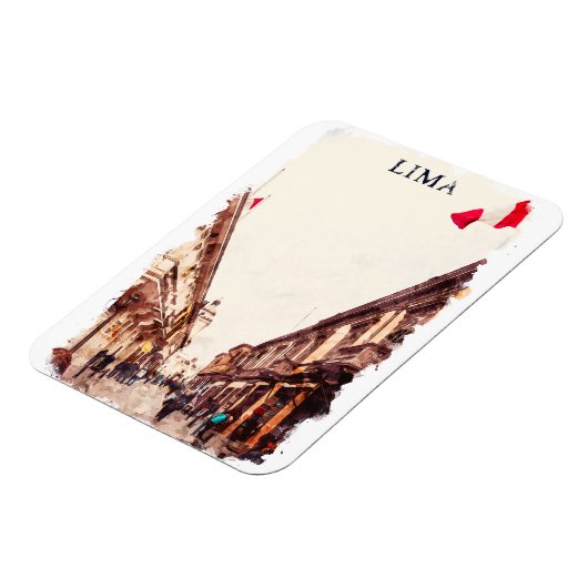 Magnet Flexible Lima Pérou Architecture Voyage (Côté Gauche)
