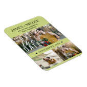 Magnet Flexible Lime de citron moderne Enregistrer la date Mariage (Côté Droit)