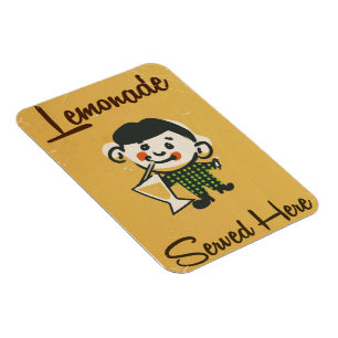 Magnet Flexible Limonade servie ici publicité vintage de boissons