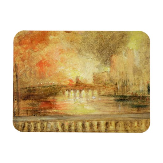 Magnet Flexible L'incendie des Chambres du Parlement, auparavant (Horizontal)