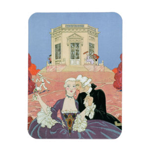 Magnet Flexible L'Indolents, illustration pour des 'fêtes Galante