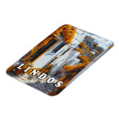 Magnet Flexible Lindos, Rhodes : Architecture grecque Vintage (Côté Gauche)