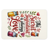 Magnet Flexible L'Ingrédient Secret Est Toujours Une Cuisine Amour (Horizontal)