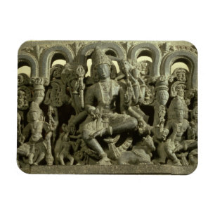 Magnet Flexible Lintel représentant la Trinité : Siva, Brahma et V