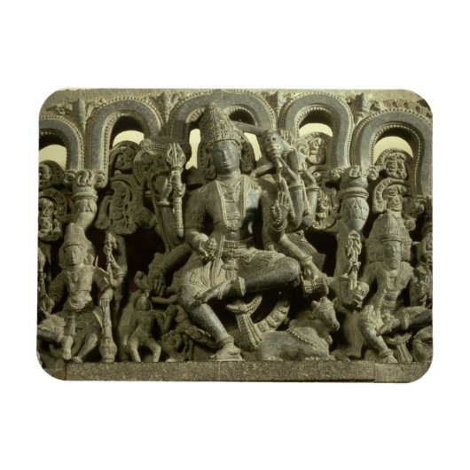 Magnet Flexible Lintel représentant la Trinité : Siva, Brahma et V (Horizontal)