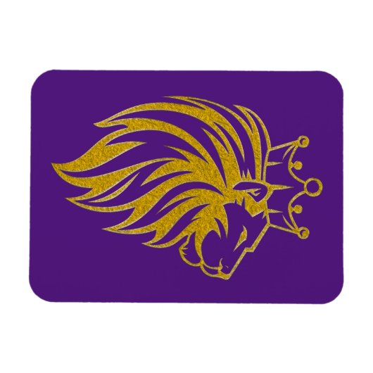 Magnet Flexible Lion Avec Couronne - Style Or 2 (Horizontal)