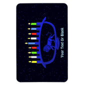 Magnet Flexible Lion bleu Menorah (Vertical)