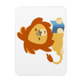 Magnet flexible Lion en lion de lecture mignonne (Vertical)