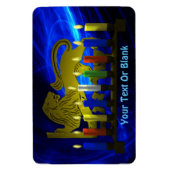 Magnet Flexible Lion Menorah en laiton de Chanukkah (Vertical)