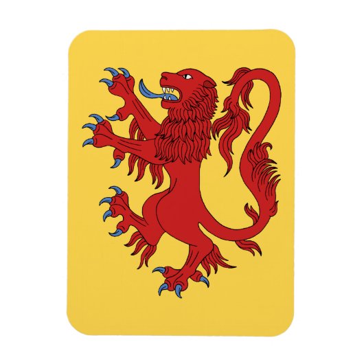 Magnet Flexible Lion Rampant Gules (Vertical)