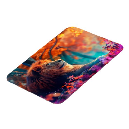 Magnet Flexible Lion royal dans la conception forestière enchantée (Côté Gauche)