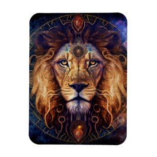 Magnet Flexible Lion Spirit Mandala Art Visionnaire