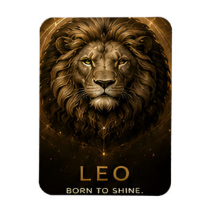 Magnet Flexible Lion Zodiaque Lion Céleste Symbole d'Astrologie