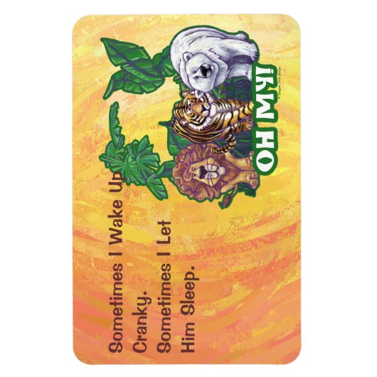 Magnet Flexible Lions Tiger Ours Oh Mon (Vertical)
