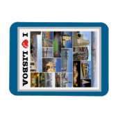Magnet Flexible Lisbonne - I Love - Portugal - (Horizontal)