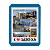 Magnet Flexible Lisbonne - I Love - Portugal - (Vertical)