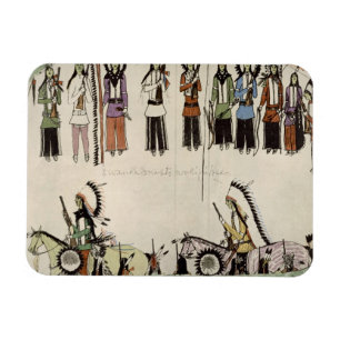 Magnet Flexible "Lissant la danse d'endroit" (encre sur le papier)