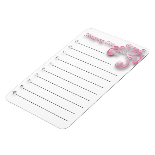 Magnet Flexible Liste d'achats (Côté Gauche)