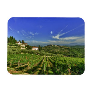 Magnet Flexible L'Italie, Toscane, Greve. Les vignobles de