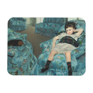 Magnet Flexible Little Girl in a Blue Fauteuil, 1878 (oi