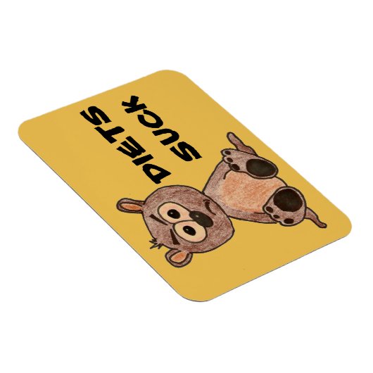 Magnet Flexible Little Grumpy Bear dit Diets Suck (Côté Droit)