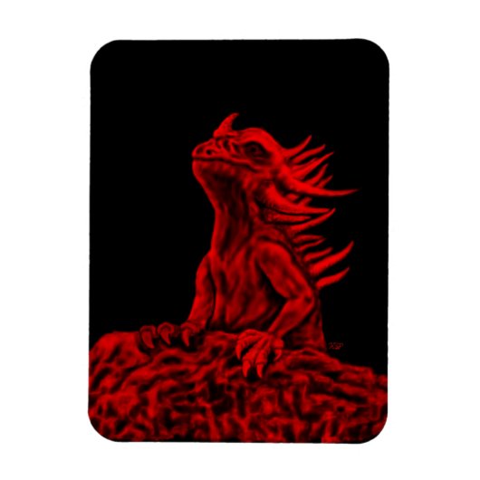 Magnet Flexible Little red Dragon (Vertical)